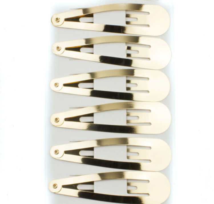 Picture of 3058-Plain Large Snap Hair Clips Thin X6
